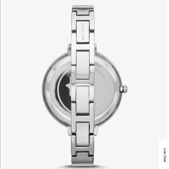 Michael kors silver watch with crystals embedded - Picture 2 of 3